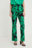 Joseph Ribkoff pantaloni femei, culoarea verde, drept, medium waist, 241254