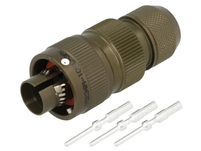 Conector militar 10SL mufă tată 3 pini