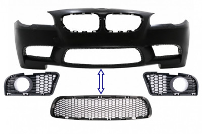 Pachet Grile Inferioare BMW Seria 5 F10 F11 (2009-2014) Bara Fata M5 Design Performance AutoTuning foto