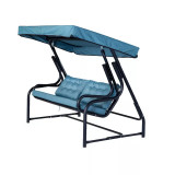 Balansoar gradina, 3 persoane, Royal, structura metal, turcoaz, 200 x 120 x 165 cm