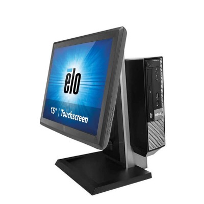 Sistem POS SH Dell OptiPlex 7010, Quad Core i5-3470, 240GB SSD, Grad A- Elo 1515L foto