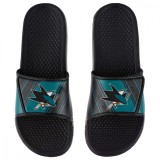 San Jose Sharks papuci de bărbați Legacy Velcro Sport Slide Slipper - S = 39-41 EU