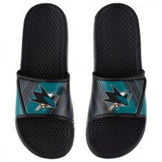San Jose Sharks papuci de bărbați Legacy Velcro Sport Slide Slipper - S = 39-41 EU