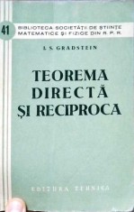 TEOREMA DIRECTA SI RECIPROCA-I.S. GRADSTEIN-257202 foto