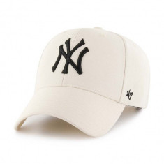 47brand șapcă din amestec de lână MLB New York Yankees culoarea bej, cu imprimeu B-MVPSP17WBP-NT