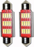 Set 2 x Bec LED SOFIT 12LED 4012 41mm 12V ALB, Universal