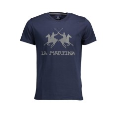 La Martina Tricou barbati, cu imprimeu pe centru, Regular Fit, Bleumarin, M