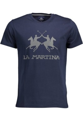 La Martina Tricou barbati, cu imprimeu pe centru, Regular Fit, Bleumarin, M foto