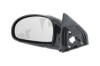 Oglinda exterioara Kia Cerato (Fe), 04.2004-08.2008, partea Stanga, culoare sticla crom , sticla convexa, cu carcasa neagra, cu incalzire, ajustare e
