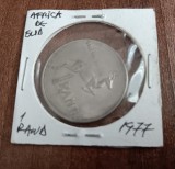 C50 - Moneda foarte veche - 1 rand - Africa de Sud - 1977