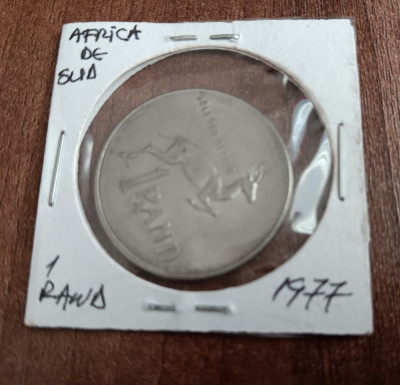 M3 C50 - Moneda foarte veche - 1 rand - Africa de Sud - 1977 foto