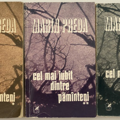 Marin Preda - Cel mai iubit dintre pământeni - autograf dedicatie 3 volume 1980