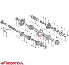 Pinion original treapta 3 cutie viteze Honda CBR 125 R (04-19) - CBR 125 RS Repsol (05-19) - CBR 125 RT (12-19)