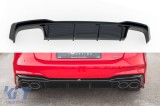 Difuzor Maxton Design potrivit pentru bara S-Line din spate a Audi A7 C8 dupa 2017, lac negru Performance AutoTuning