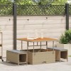 VidaXL Set de masă pentru grădină Bej Rattan poli 42007909