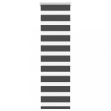 vidaXL Jaluzea tip zebra neagră lățime țesătură 45,9 cm poliester