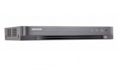 DVR Turbo HD 8 canale Hikvision, DS-7208HUHI-K1/E; 8MP; H.265 Pro+/H.265 Pro/H.265; up to 8MP@8fps, 5MP@12fps, 4MP@15fps; 1x SATA; foto