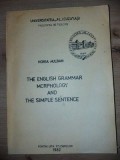 The sentence from syntax to morphology a pedagogic grammar of english (part I) - Horia Hulban