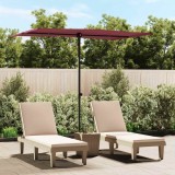 Cumpara ieftin Umbrelă de soare de exterior, st&acirc;lp aluminiu, bordo, 2x1,5 cm