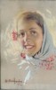 Nicolae Pertache (1913-1983) - Portret Fata, Pastel pe Hartie, 33 x 48.7 cm - Certificat Autenticitate