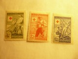 Serie mica Finlanda 1946 Crucea Rosie , muna , 3 valori (din 4v)