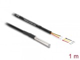 Senzor temperatura la 3 fire deschise DS18B20 1m, Delock 91407