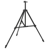 Șevalet Reglabil Metal Negru vidaXL 51.5-165cm, Expoziție Artă, Panou 41-83cm, Portabil cu Geantă Transport