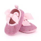 Pantofiori de ocazie cu strasuri roz (Marime Disponibila: 6-9 luni (Marimea 19