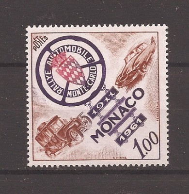 Monaco 1961 -50 ani de Raliu+30-lea Raliu de la Monte Carlo,2 serii, 4 poze, MNH foto