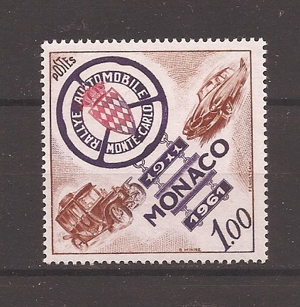 Monaco 1961 -50 ani de Raliu+30-lea Raliu de la Monte Carlo,2 serii, 4 poze, MNH