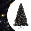 VidaXL Pom de Crăciun artificial pre-iluminat Negru 240 cm PVC 3397175