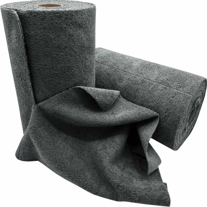 Rola de lavete din microfibra, VENTLEX, 20 lavete, 25x25 cm, 200GSM, Capacitate mare de absorbtie, Reutilizabile, Negru