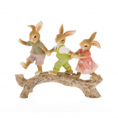 Figurina Bunnies on a branch 16 cm x 4 cm x 13 cm