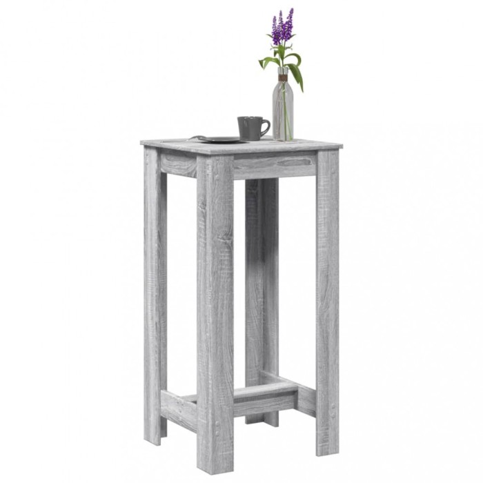 Gossi masa bar, gri sonoma, 51x50x103,5 cm, lemn prelucrat