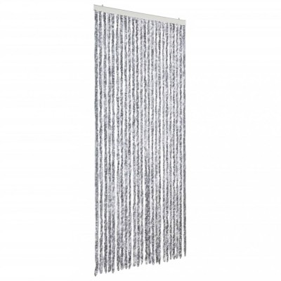 Perdea pentru insecte, alb si gri, 100x220 cm, Chenille foto