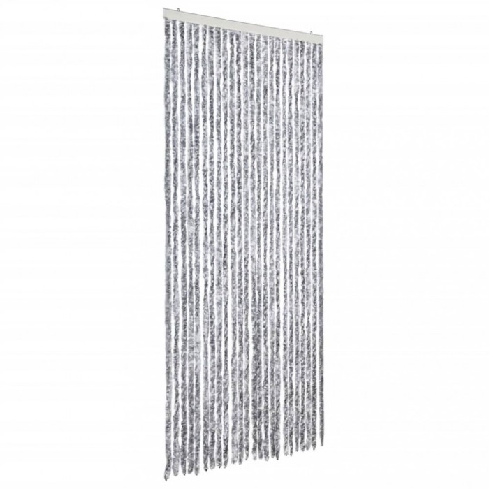 Perdea pentru insecte, alb si gri, 100x220 cm, Chenille
