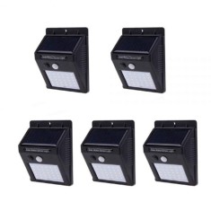 Set 5 Lampi Solare cu 30 LED, senzor de miscare si senzor de lumina