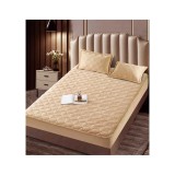 Cumpara ieftin Husa de Saltea Tip Topper cu Elastic + 2 Fete de Perna, Bej 140x200 - JOJ555