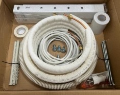 Kit montaj aer conditionat, 9-12000 BTU, tevi cupru 3m, suport unitate exterioara, cabluri si accesorii foto