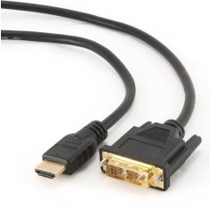 CABLU video GEMBIRD, adaptor HDMI (T) la DVI-D SL (T), 1.8m, conectori auriti, negru, &quot;CC-HDMI-DVI-6&quot; (timbru verde 0.18 lei)