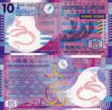 Bancnota Hong Kong 10 Dolari, 1 Aprilie 2007, Polimer, UNC