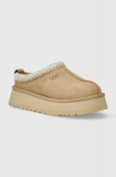 UGG papuci din piele intoarsa Tazz culoarea bej, 1122553