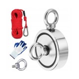 Magnet neodim tip oala pentru ridicare, cu carlig inelar rotativ, capacitate 350 Kg, Kraft