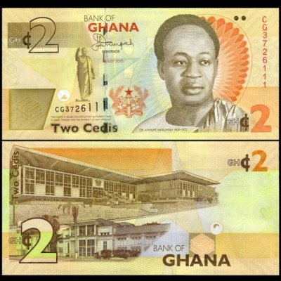 Ghana 2015 - 2 cedis UNC foto