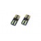 Set 2 bec led auto W5W Canbus T10 cu 12Smd UltraBright 12/24v