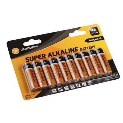 Set baterii Alcaline GoGEN SUPER AA, LR06, blister 10 buc foto