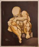 Artistă: Simona Migliotti Auerbach Titlu: &bdquo;G&acirc;nditor&rdquo;, Nud, Ulei, Realism