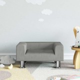 Cumpara ieftin Canapea pentru copii, gri deschis, 50x40x26,5 cm, catifea