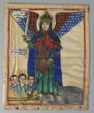 Arhanghelul Gabriel tempera și cerneală pe pergament, Etiopia, sec. XVIII&ndash;XIX