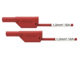 Cablu masurare SCH&Uuml;TZINGER 2m, 16A, Mufa Banana 4mm, Silicon, Rosu, CAT III 1000V